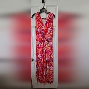 Iman Colorful Maxi Dress in Pink & Orange